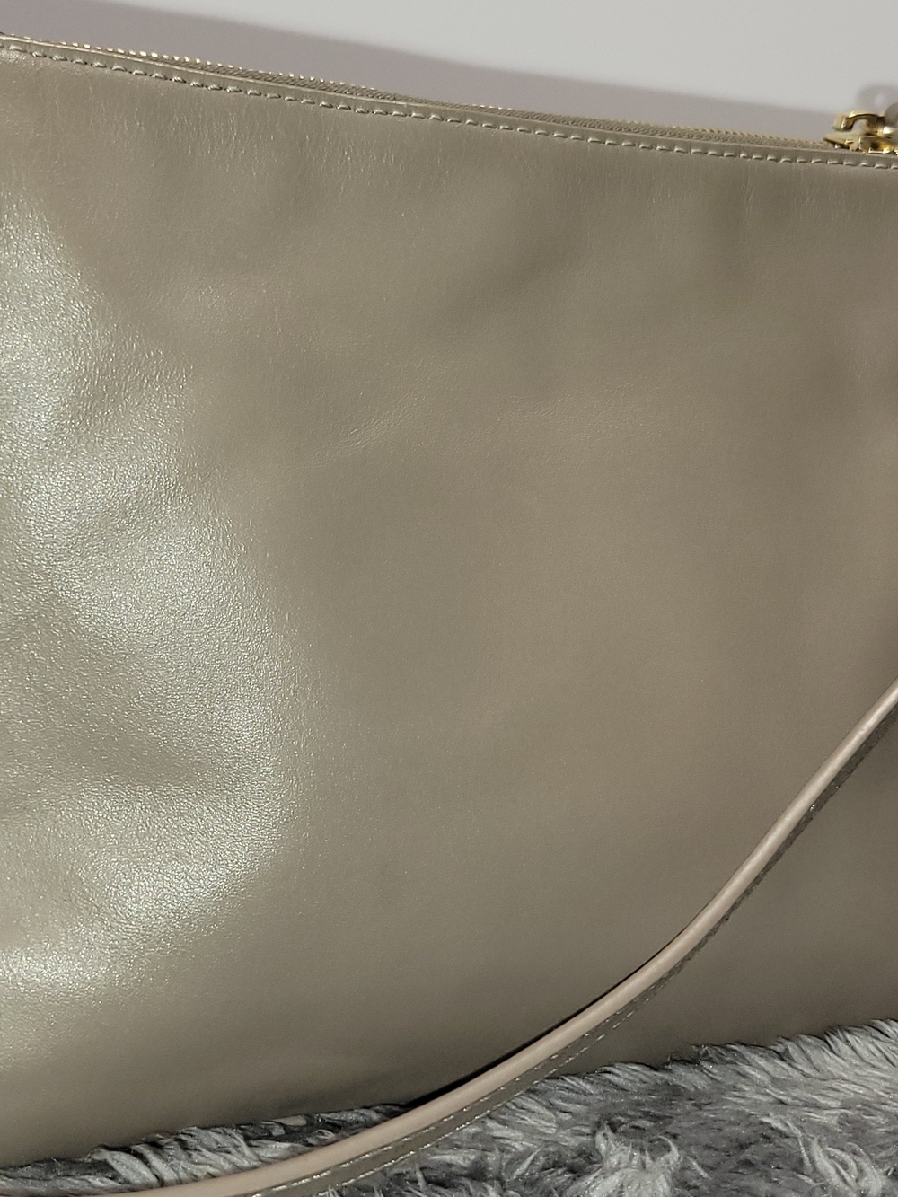 Elegant Taupe Leather Crossbody Bag - Women Bags